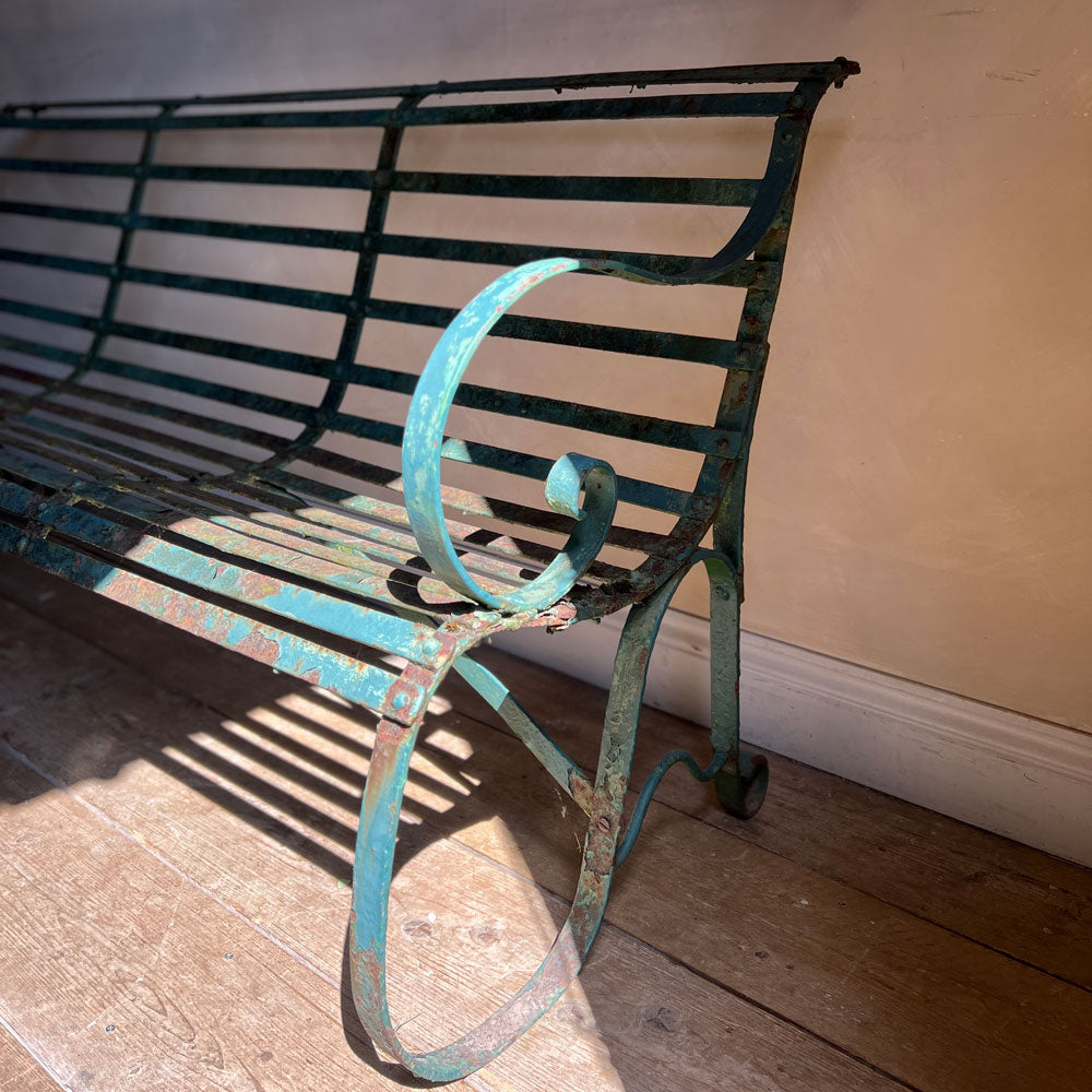 Victorian wrought iron bench