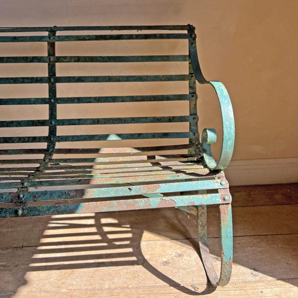 Victorian wrought iron bench