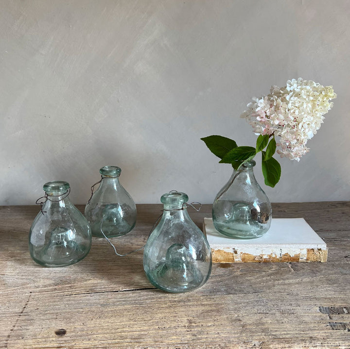 Glass vintage hanging bottles