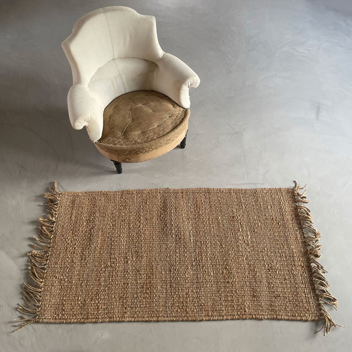 Natural hemp runner 80x150cm