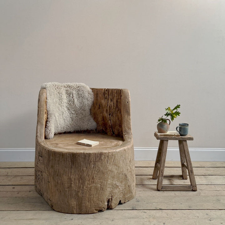 Rustic large tree trunk chair | Hercules