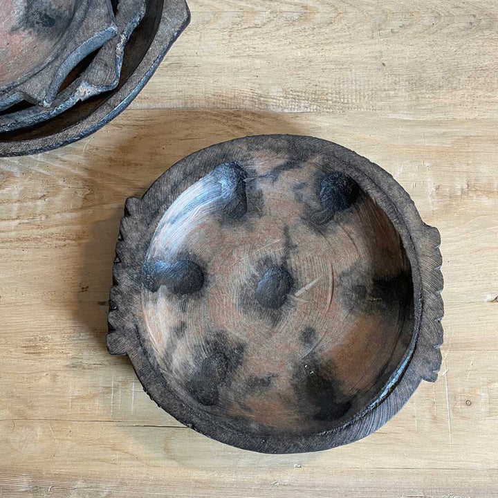 Vintage Black Stone Chapati Plate | Small