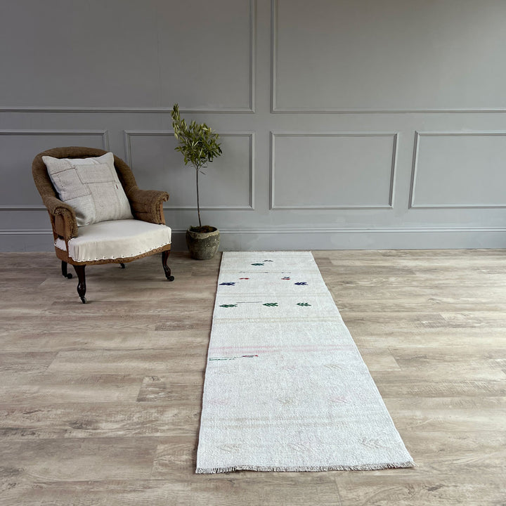 Navajo design vintage linen runner, 67cm x 240cm