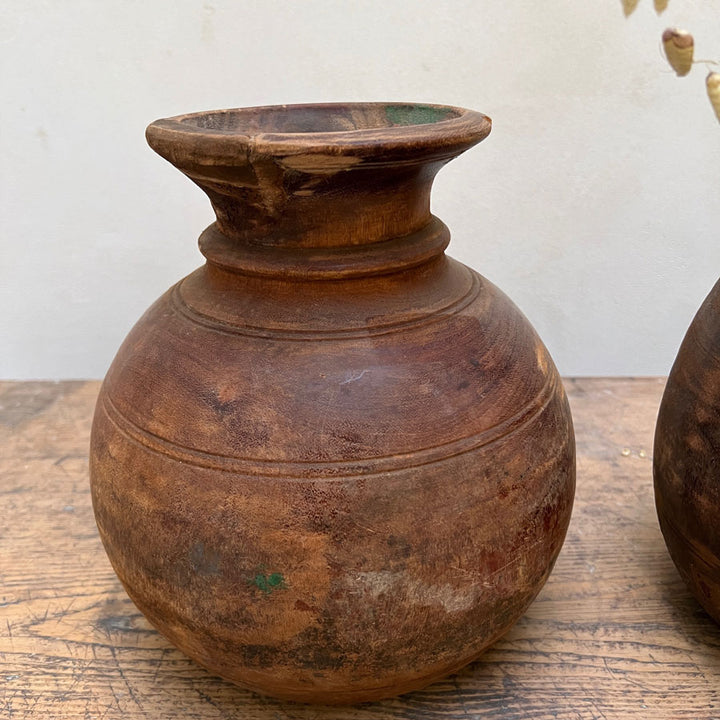 Vintage Nepalese water pot round