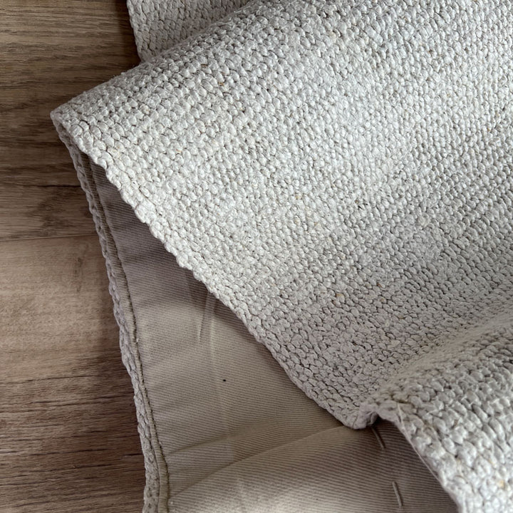 Vintage hemp linen rug natural
