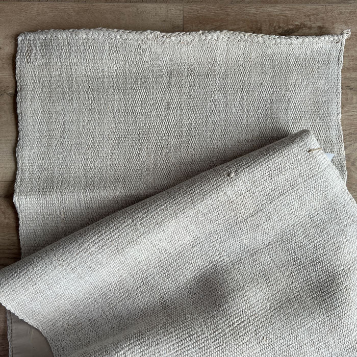Vintage hemp linen rug natural