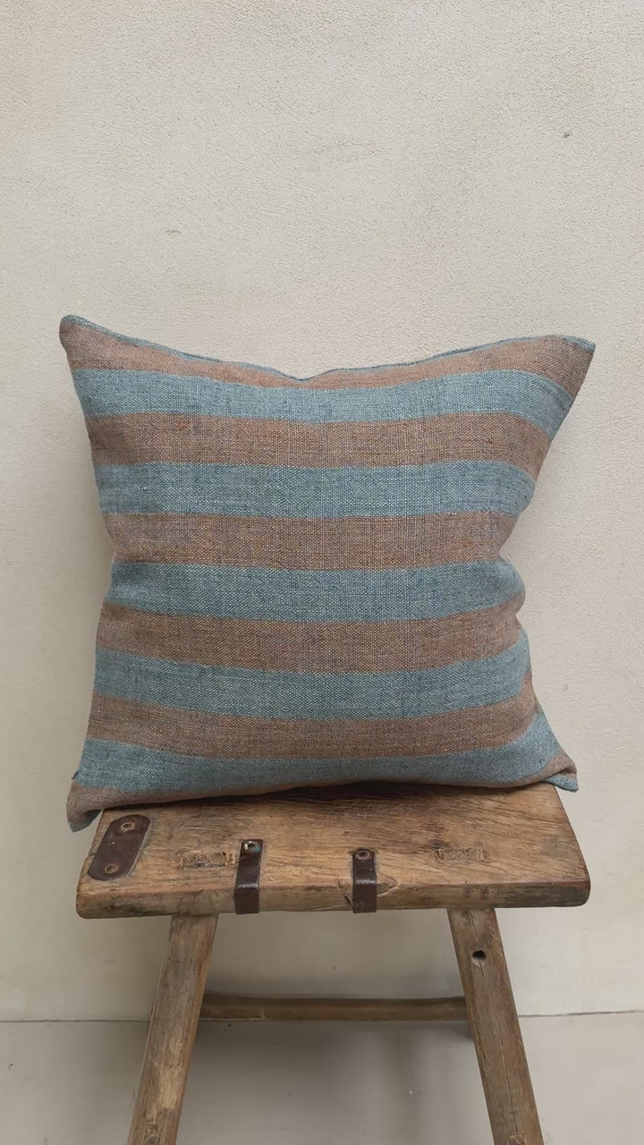 Linen cushion wide stripe | 50x50 Pascale