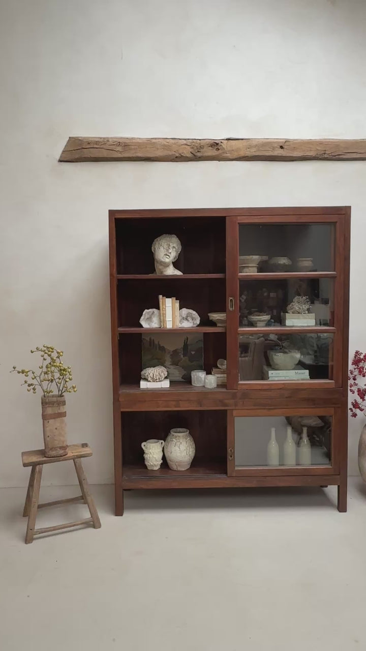 Large Antique School Library Bookcase