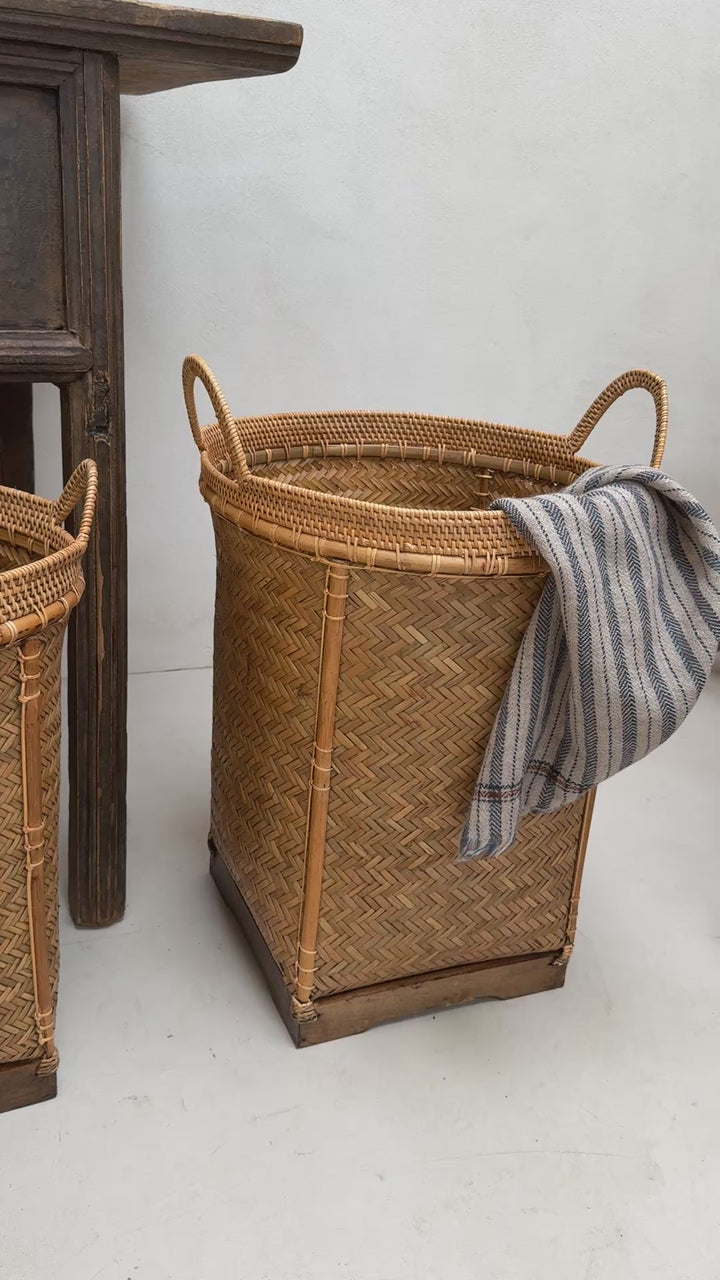Rustic Woven Bamboo Basket | Lombok
