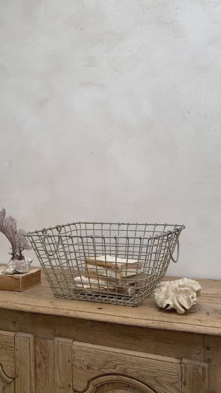 Vintage French Oyster Basket