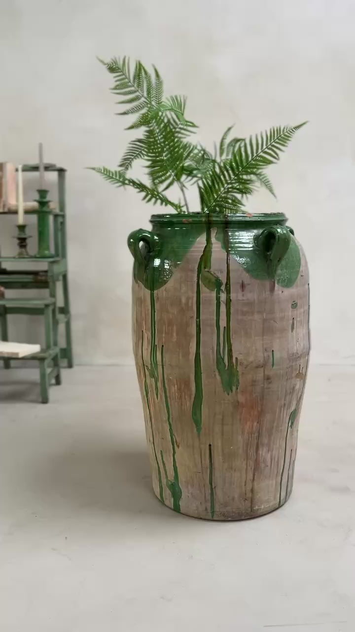 Antique Spanish Olive Urn XL
