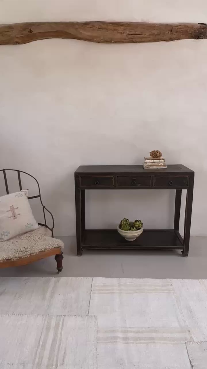 Small Antique Black Console Table | Tamara