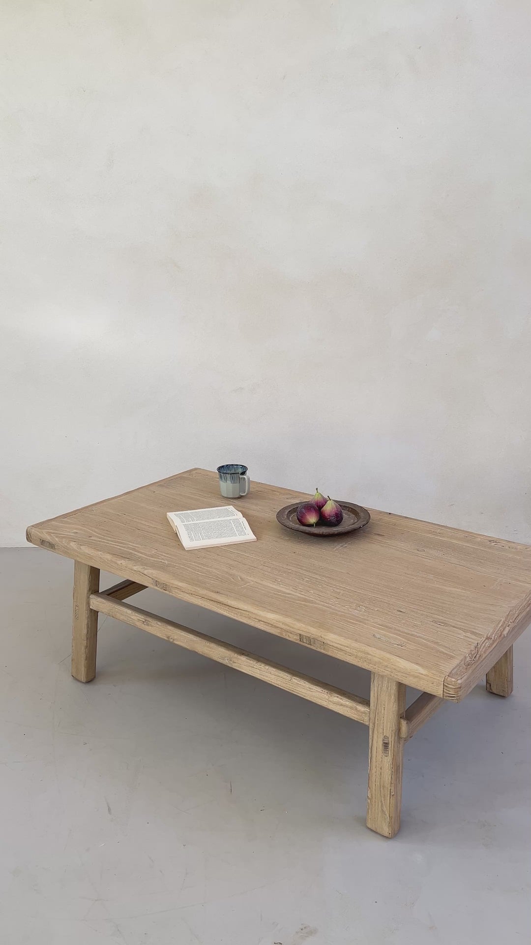 Reclaimed coffee table pale wood | Cotswolds