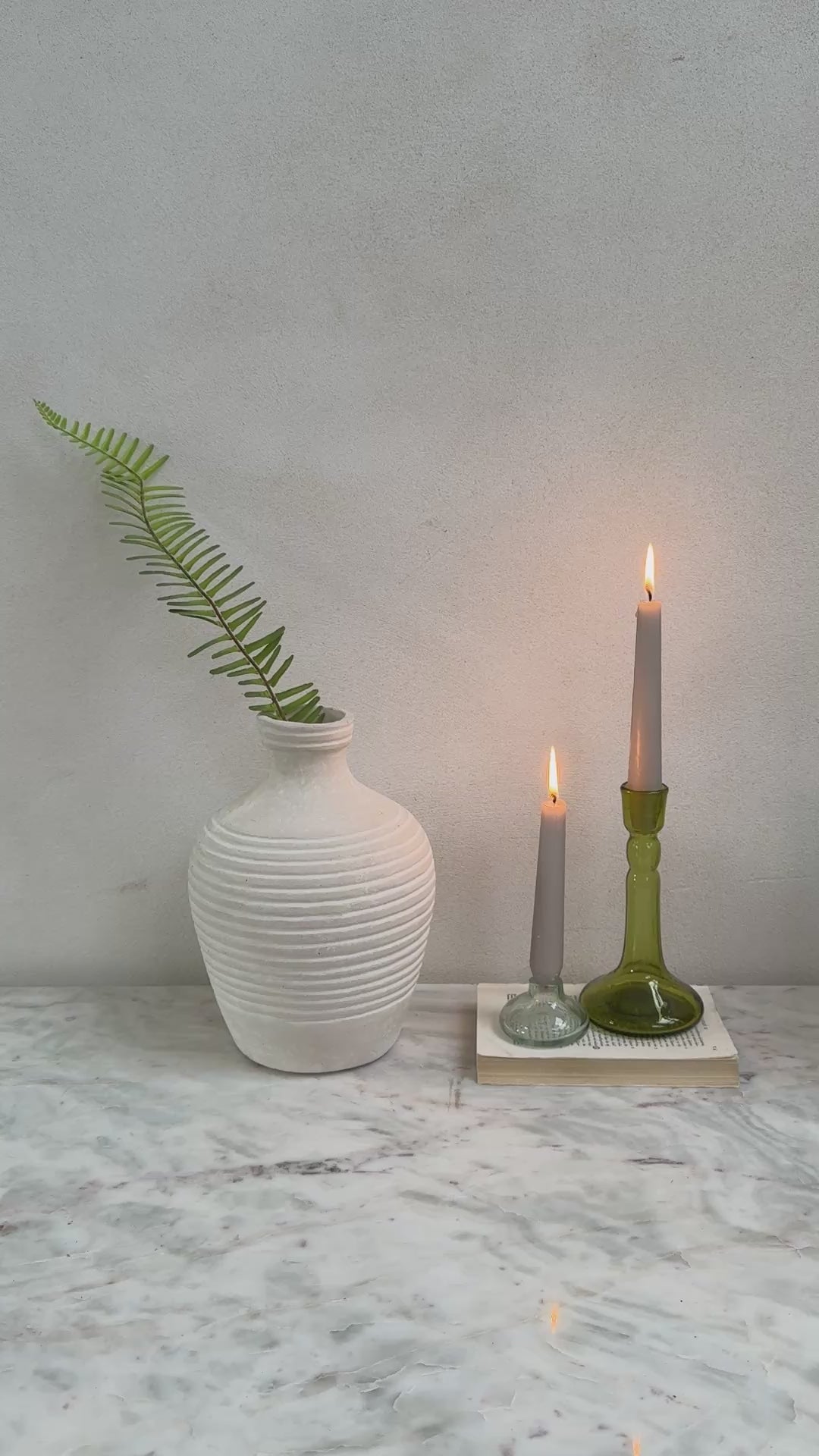 White Carved Natural Organic Vase | Mai