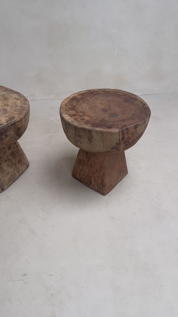 Vintage African Hand Carved Side Table | Umi