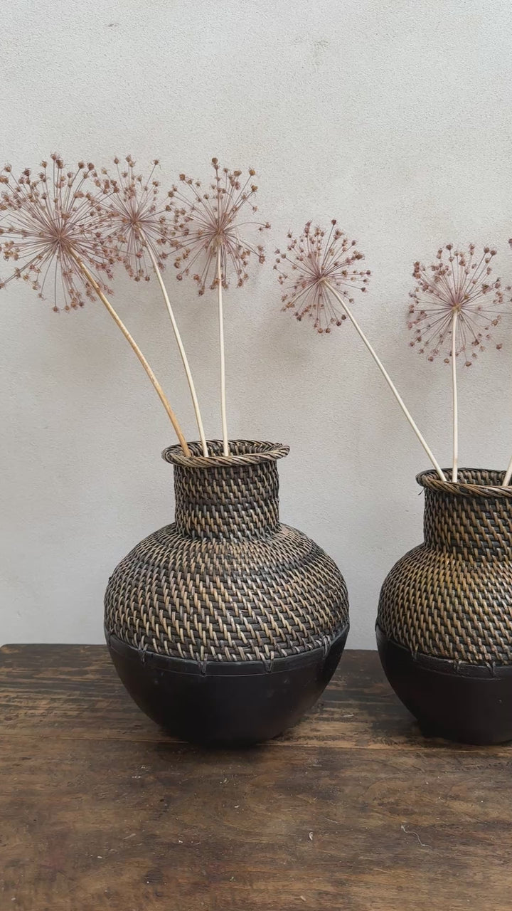 Decorative Woven Wood Vase