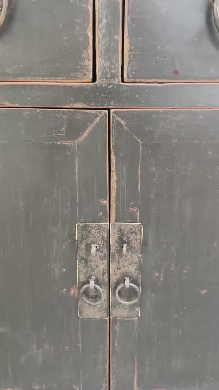 Antique Elm Black Cabinet | Crofton