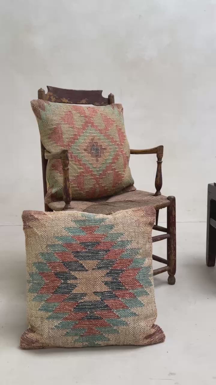 Handwoven Kilim Cushion | Red