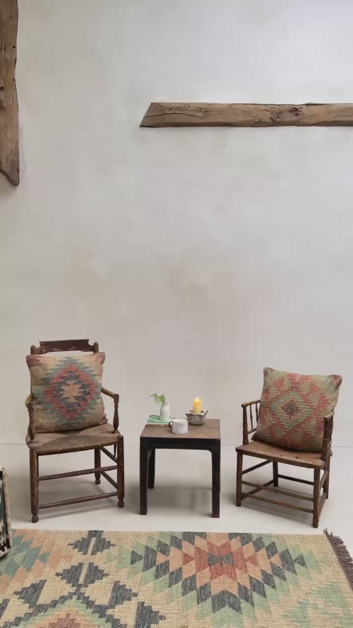 Handwoven Kilim Cushion | Red