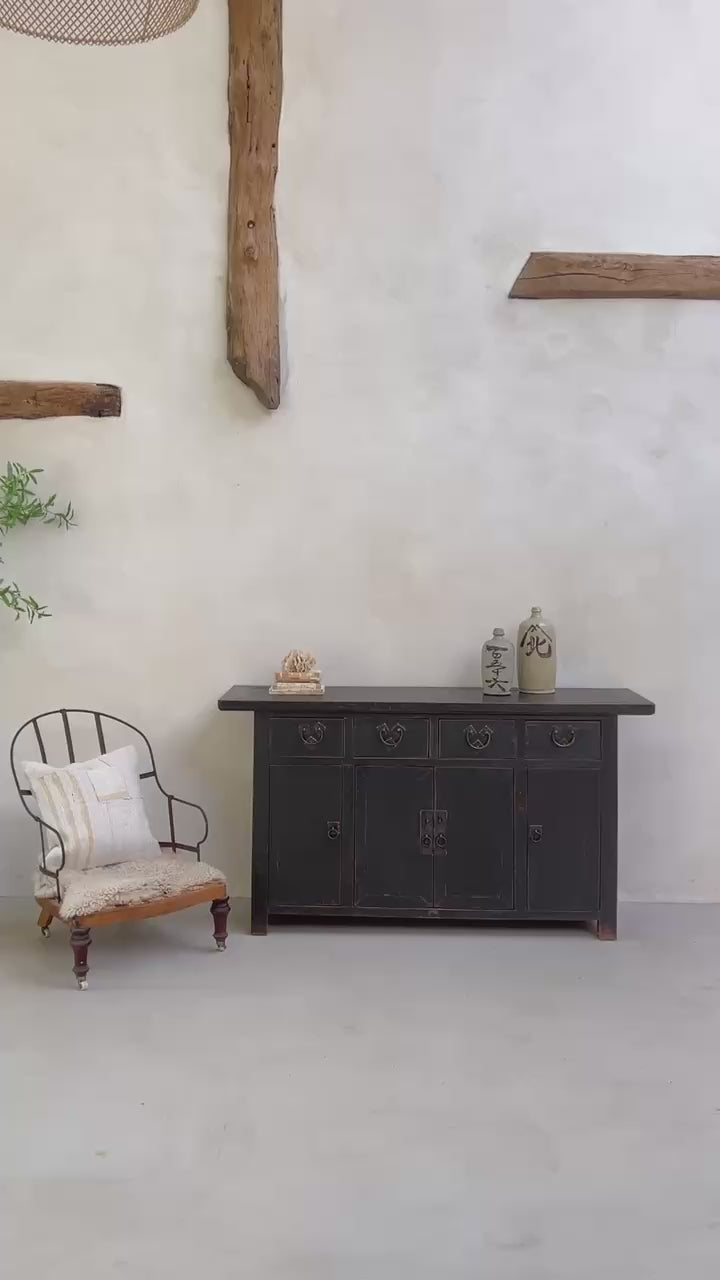 Antique Elm Black Cabinet | Crofton