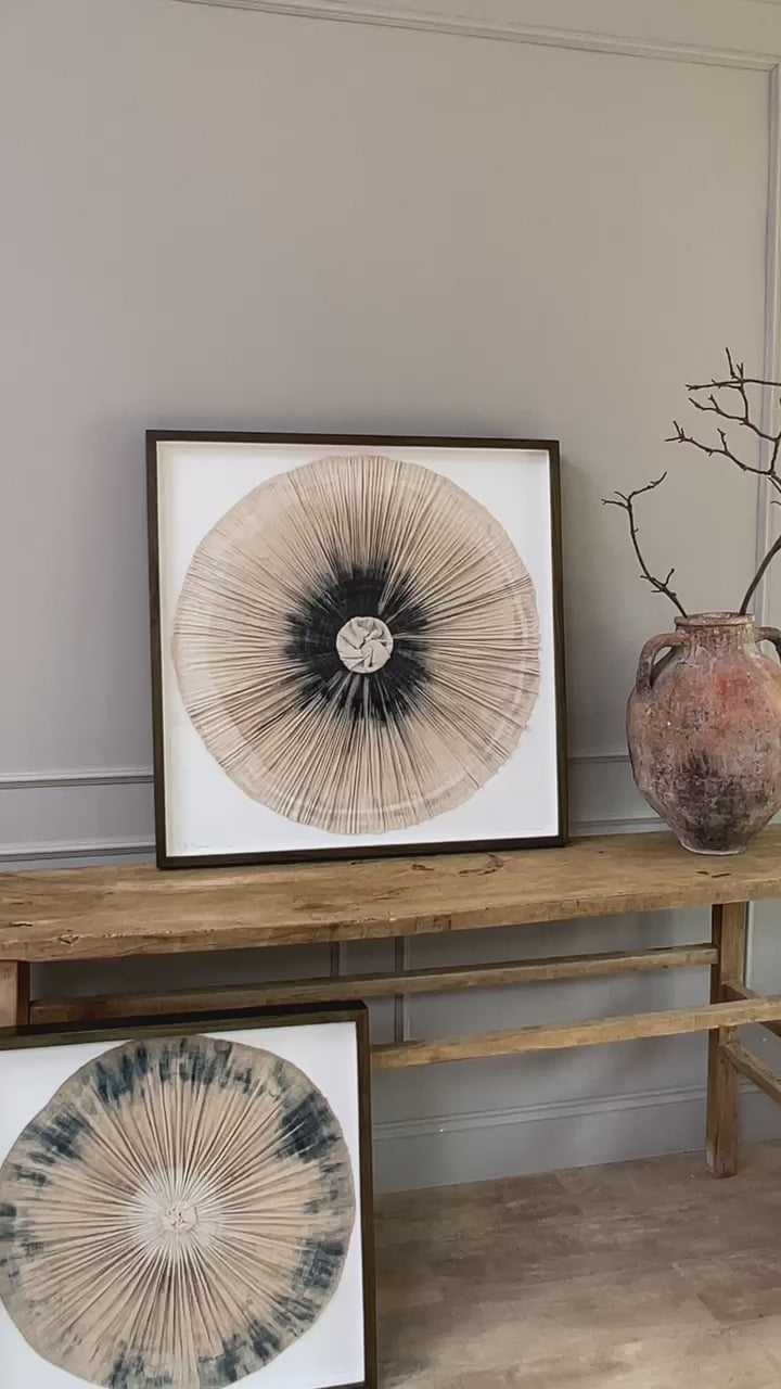 Framed Antique Tribal Pleated Skirt