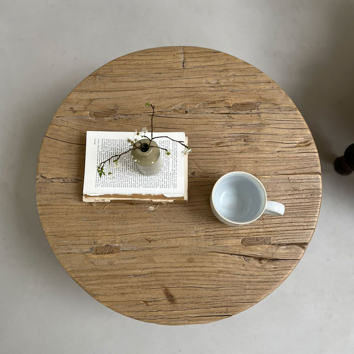 Reclaimed round coffee table