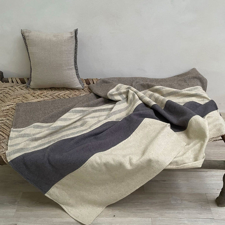 Contrast stripe throw | Afghanistan Collective