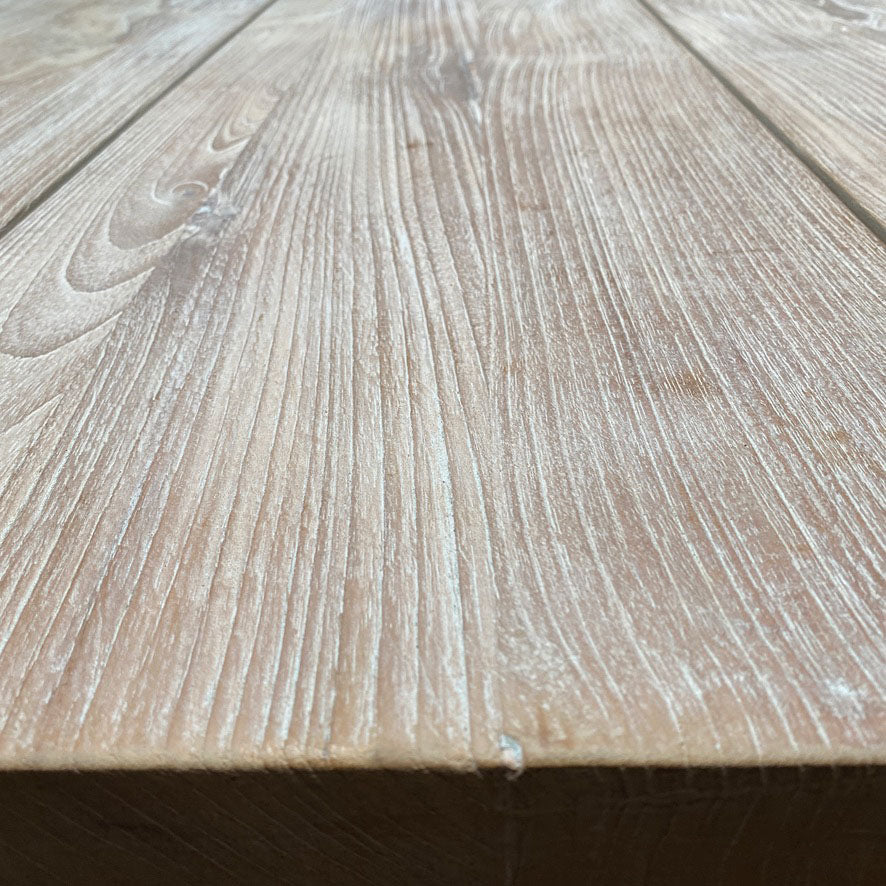 Reclaimed wood garden dining table