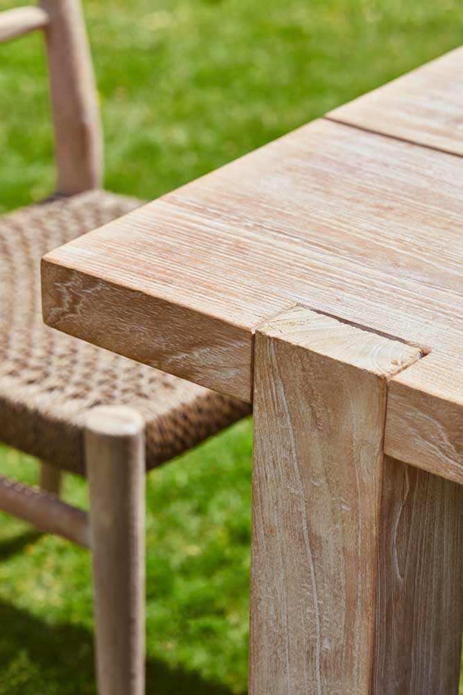 Reclaimed wood garden dining table