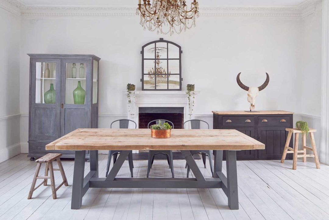 Salvaged Timber Industrial Reclaimed Dining Table