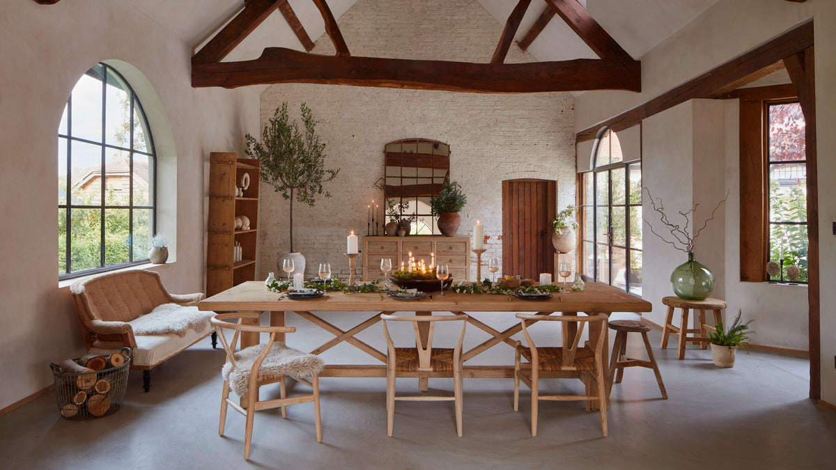 Home Barn's Custom Dining Tables ready for Christmas 