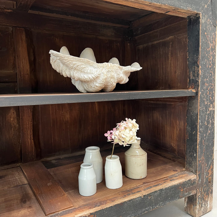 Antique elm rustic black shop counter | Jackson