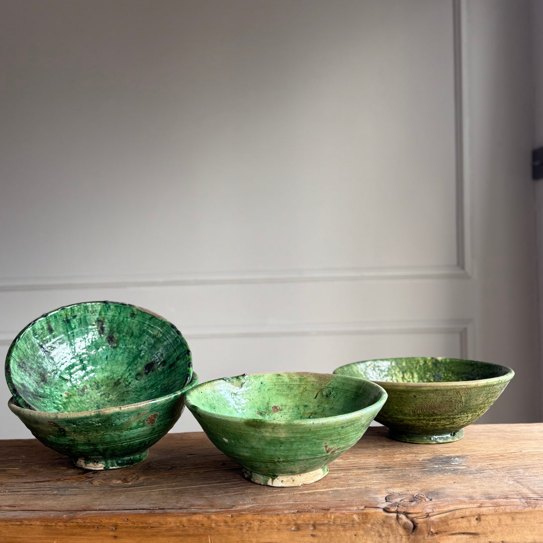 Moroccan Tamegroute Glaze Pottery Bowls