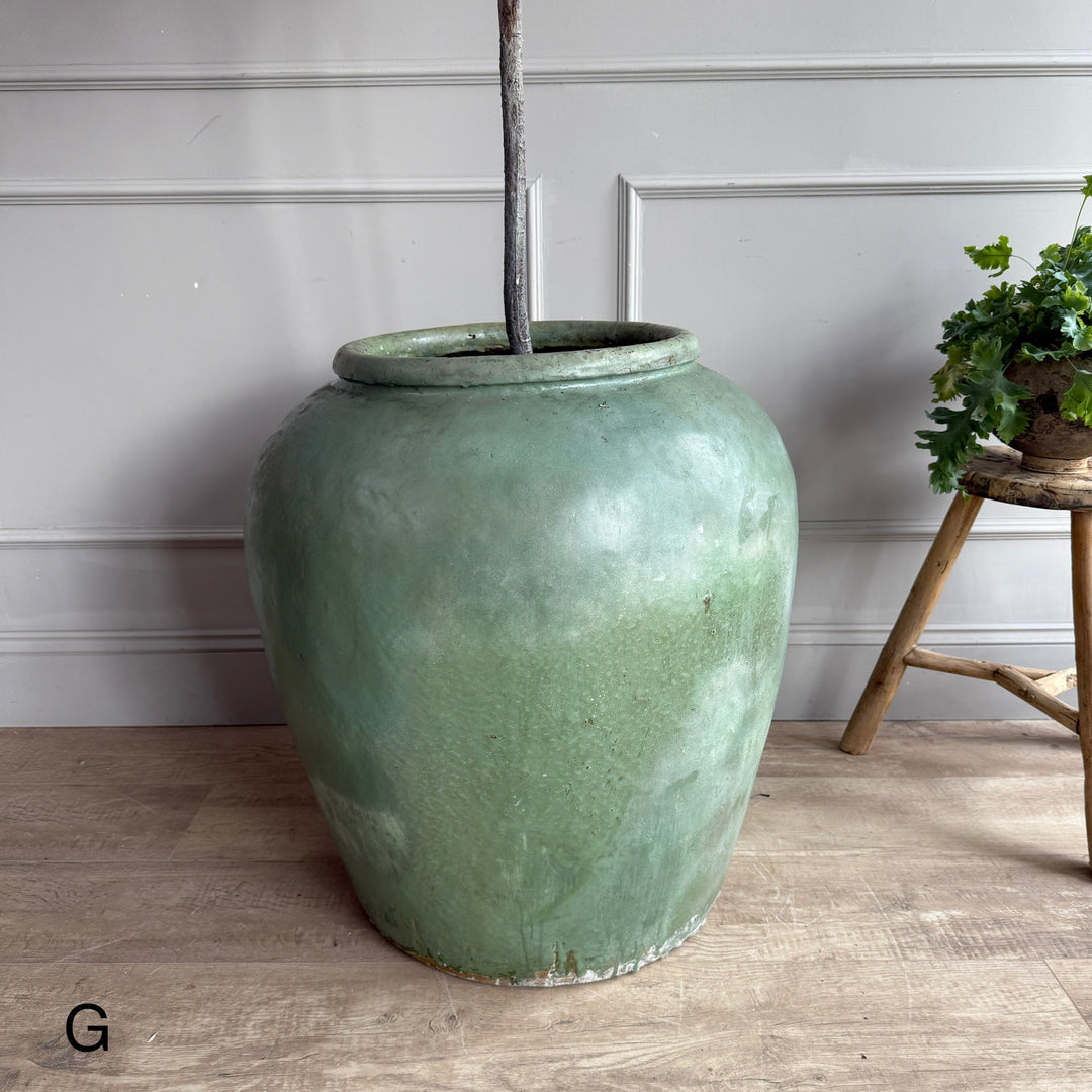 Extra Large Jade Antique Urn