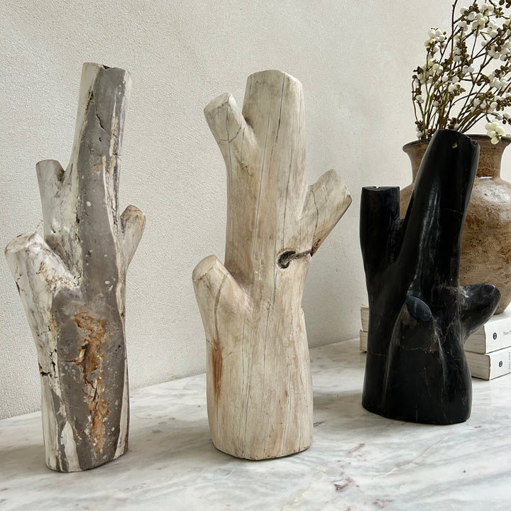 Petrified wood tree branch sculpture | Sari