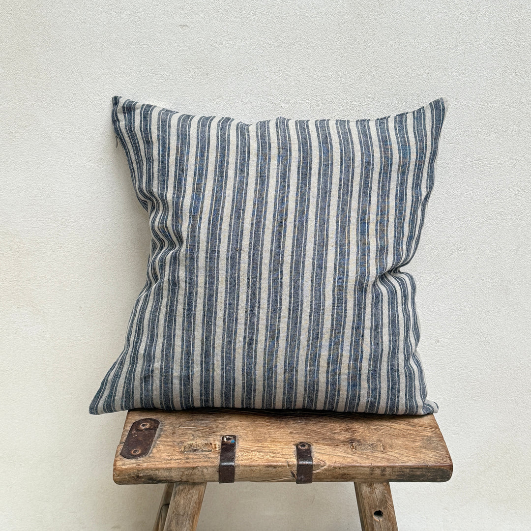 Linen ticking stripe cushion | 50x50 Carla