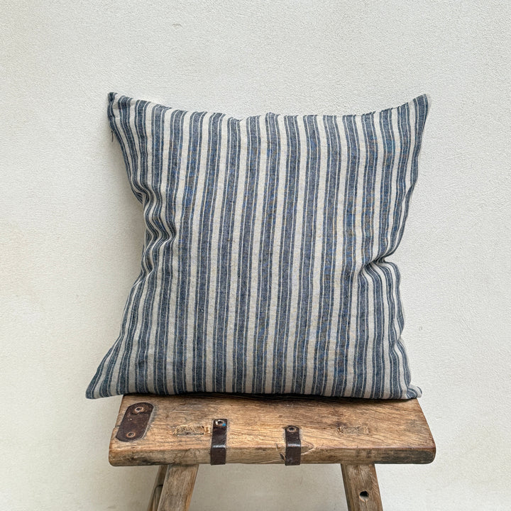 Linen ticking stripe cushion | 50x50 Carla