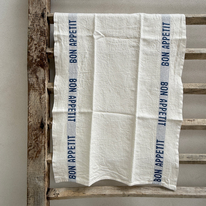 Bon Appetit Tea Towel Blue & White