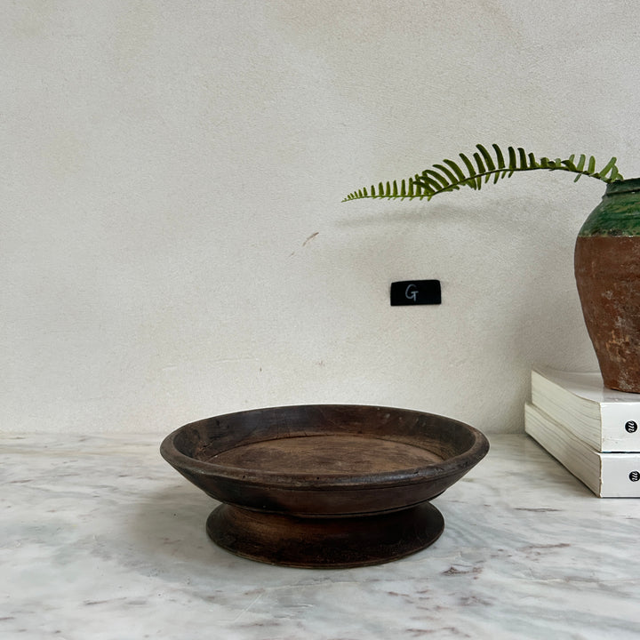 Antique hand turned wood bowl | Batak