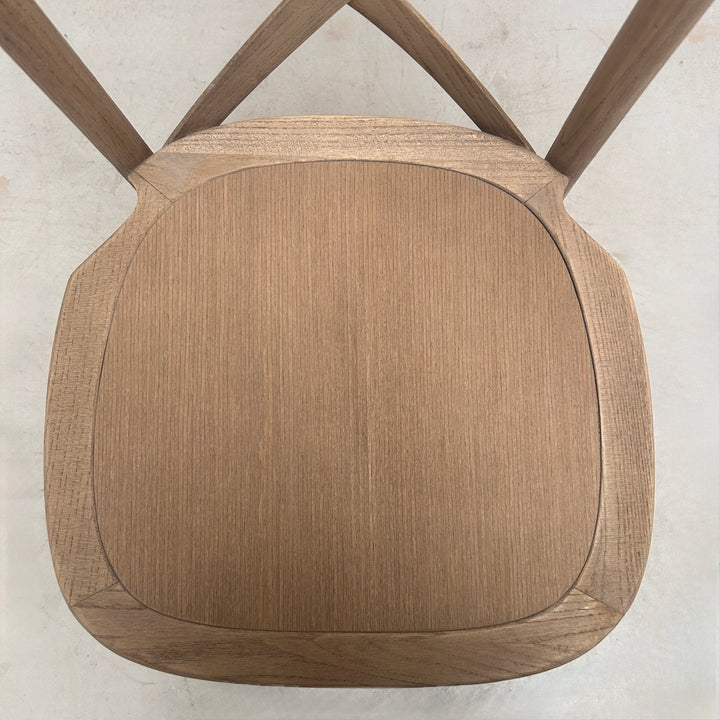 Wooden Cross Back Dining Chair