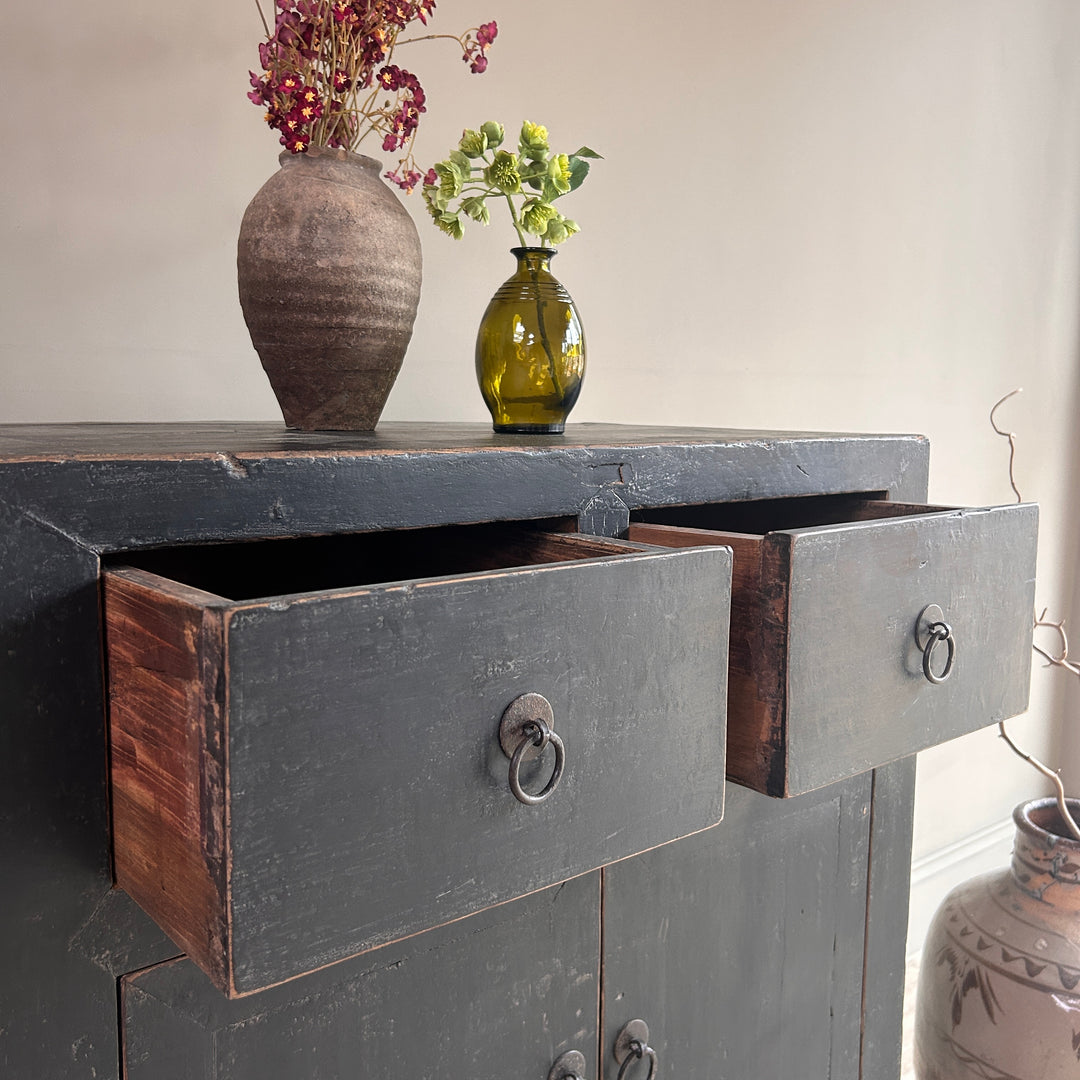 Antique Small Black Cupboard | Collette
