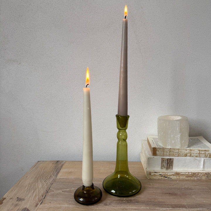Short Glass Candle Holder