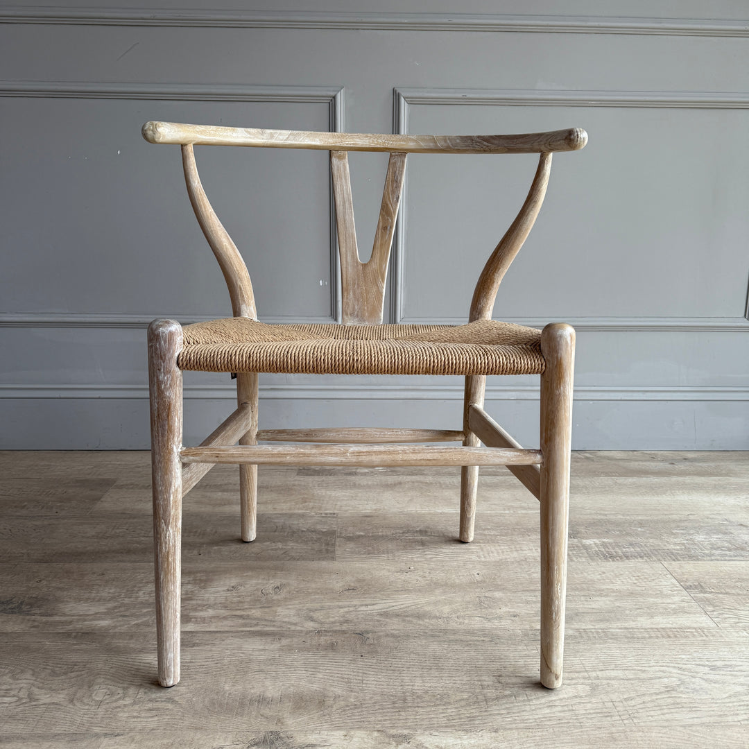 Whitewashed Danish dining chair