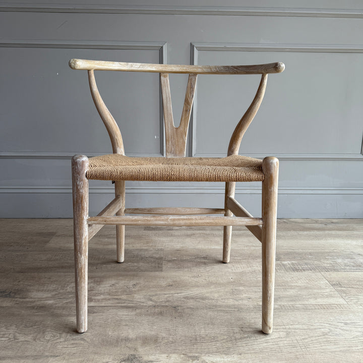 Whitewashed Danish dining chair