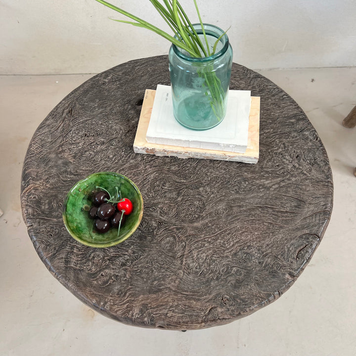 Ancient burr elm side table | Tabitha