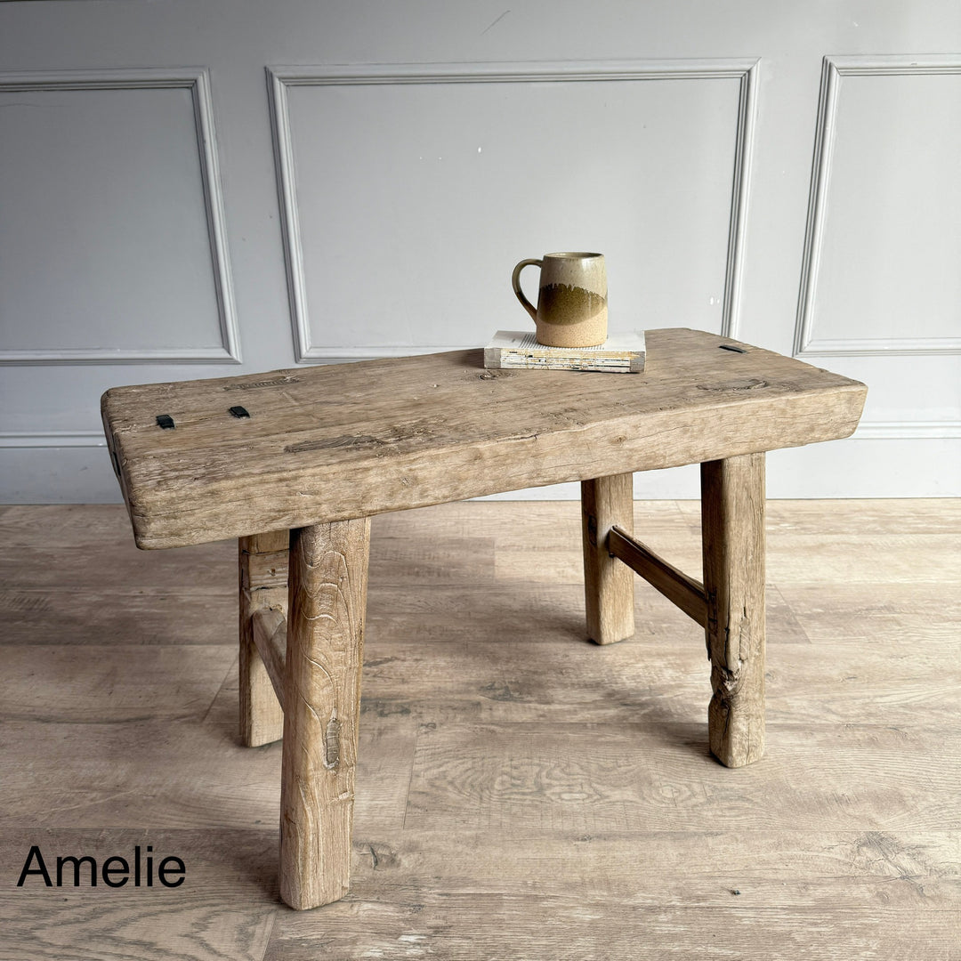 Choice of Rustic Wide Elm Utility Bench