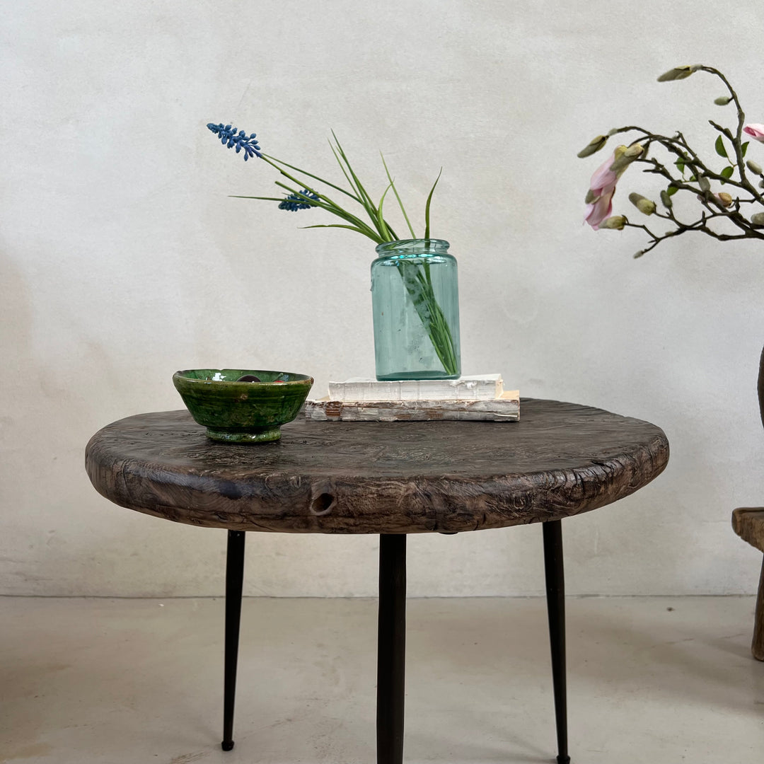 Ancient burr elm side table | Tabitha