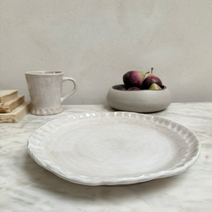 Hand made small plate white | Florence