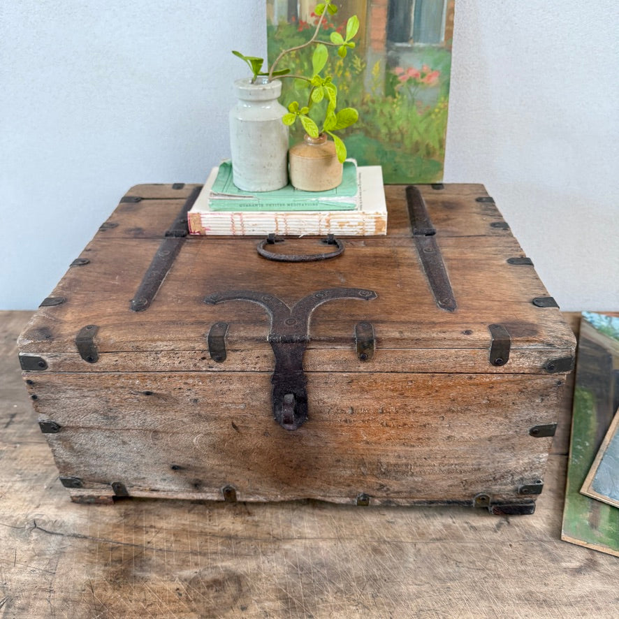 Antique Indian Elm Storage Box | Nina
