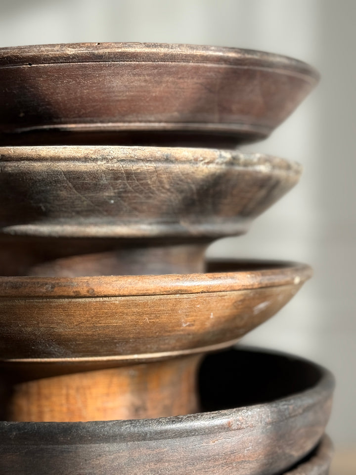 Antique hand turned wood bowl | Batak